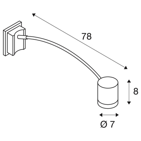 SLV kinkiet zewnętrzny New Myra Display Curve GU10 antracytowy IP55 233135
