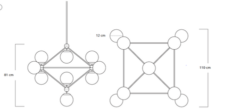 Step Into Design żyrandol / lampa wisząca Astrifero 15 15xE27 czarna ST-9047-15 transparent