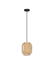 Luces Exclusivas lampa wisząca LED Pomalca Ø 20 cm E27 1x12W IP20 czarno/naturalna LE44860