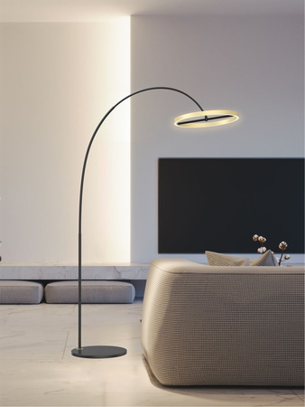 Aviano Lighting lampa podłogowa LED Brest 21W 2350lm 3000K wys. 180 cm czarno/złota 3016-104L