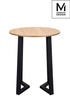 Modesto Design stół Tavolo Ø60 dąb blat MDF, podstawa metalowa B-16