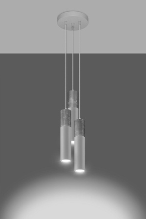 Sollux lampa wisząca Borgio 3xGU10 biało/szara SL.1080