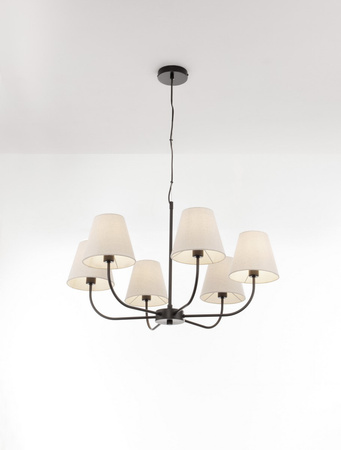 Luces Exclusivas lampa wisząca LED Bajada Ø 75 cm E27 6x12W IP20 czarna LE43643