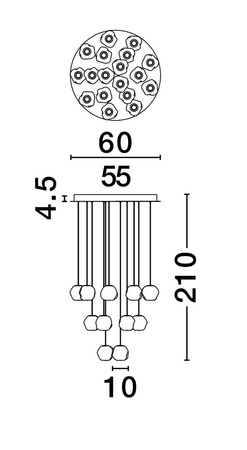 Luces Exclusivas lampa wisząca LED Chepen ściemnialna Ø 60 cm 87W 5057lm 3000K IP20 czarna LE44427