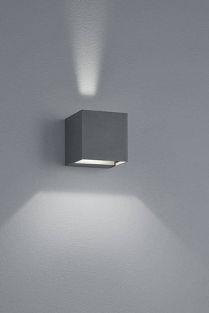 Trio kinkiet zewnętrzny LED Adaja 2x(3W 240lm 3000K) 6W 480lm antracytowy IP54 226860242