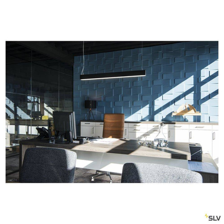 SLV lampa wisząca LED Glenos 43W 3300lm 4000K czarna 1001403