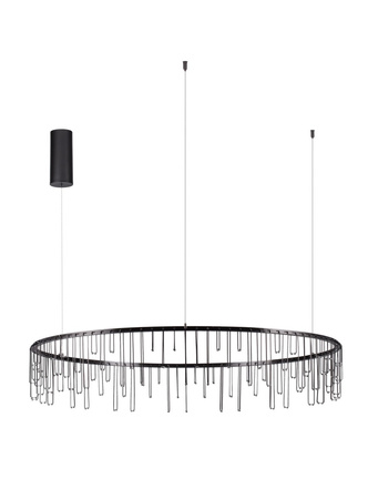 Luces Exclusivas lampa wisząca LED Huaraz ściemnialna Ø 100 cm 36W 3073lm 3000K IP20 czarna LE44452