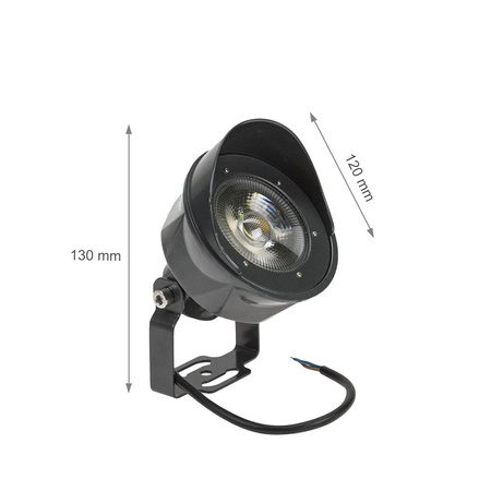 Spectrum reflektor zewnętrzny LED Flori Spot 24W 1600lm 3000K szary IP65 SLI002015WW