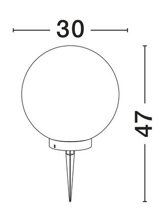 Luces Exclusivas lampa stojąca zewnętrzna LED Celendin wbijana w ziemię Ø 30 cm E14 1x5W IP65 wys. 30 cm biała LE73754