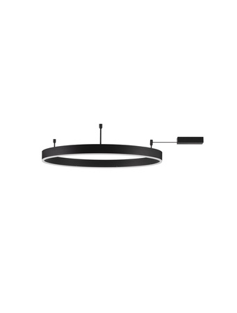 Luces Exclusivas lampa sufitowa LED Jaca ściemnialna Ø 80 cm 50W 4166lm 3000K IP20 czarna LE43272