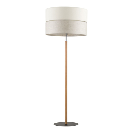 TK Lighting lampa podłogowa Eco E27 beżowo/drewniana 139cm 5597