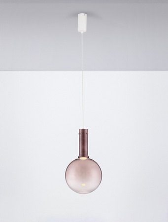 Luces Exclusivas lampa wisząca LED Javier ściemnialna Ø 25 cm 6W 683lm 3000K IP20 biało/brązowa LE44485