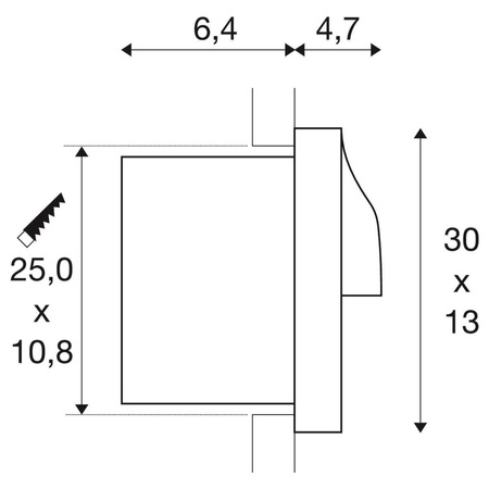 SLV oprawa ścienna zewnętrzna LED Adi 18W 870lm 3000K antracytowa IP55 233635