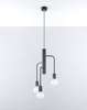 Sollux żyrandol / lampa wisząca Duomo 3m E27 czarna SL.0302