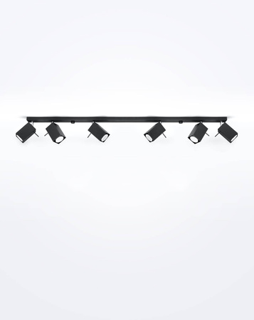 Sollux plafon (reflektorki) Merida 6l 6xGU10 czarny SL.0460