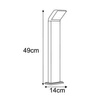 Kaja lampa stojąca zewnętrzna LED Vidar 12W 550lm 4000K czarno/biała IP54 49cm K-8147