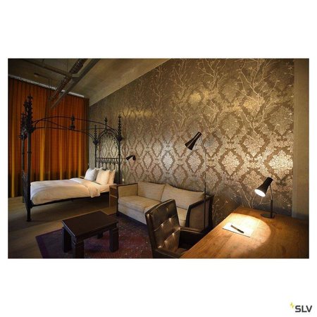 SLV lampa podłogowa Phelia E27 czarna 172cm 146010