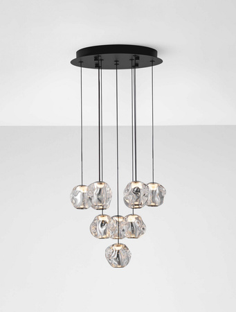 Luces Exclusivas lampa wisząca LED Chepen ściemnialna Ø 40 cm 48W 2540lm 3000K IP20 czarna LE44643