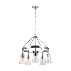 Quintiesse lampa wisząca Loras 5xE27 chrom QN-LORAS5