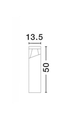 Luces Exclusivas lampa stojąca zewnętrzna LED Hormigueros 12W 960lm 3000K/4000K szara 50cm IP54 LE71572