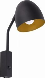TK Lighting kinkiet Soho E27 czarno/złoty 4167