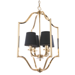 CosmoLight żyrandol / lampa wisząca New York 4xE14 czarno/złota P04667AU