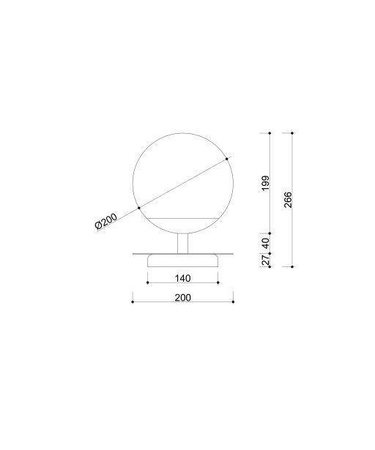 Ummo lampka biurkowa Plaat ST E27 czarna PLS132P1
