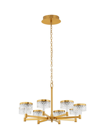 Luces Exclusivas lampa wisząca LED Mineros Ø 80,7 cm 48W 3049lm 3000K IP20 złota LE44586