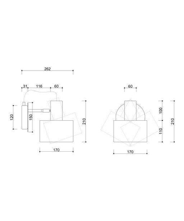 Ummo kinkiet Enkel E27 czarny ENK122P0