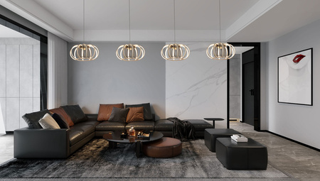 Aviano Lighting lampa wisząca LED Salo ściemnialna 60W 6000lm 3000K piaskowa 7033-413