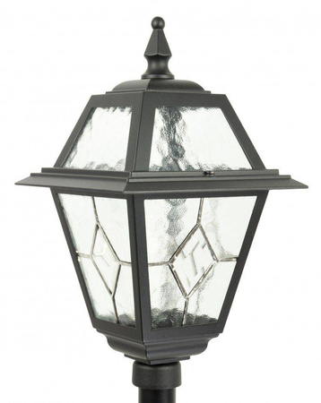 Su-ma lampa stojąca zewnętrzna Witraż E27 czarna/patyna 110cm IP43 K 5002/2/N