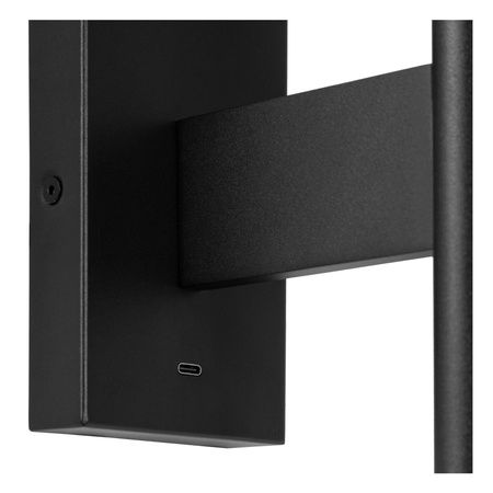 Lucide kinkiet Finan LED 1x6W 2700K ładowanie USB czarny 68210/06/30