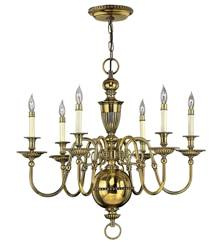 Elstead żyrandol / lampa wisząca Cambridge 6xE14 mosiężna HK-CAMBRIDGE6
