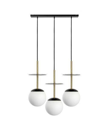 Ummo lampa wisząca potrójna Plaat A 3L 3xE27 czarna PLL332P0