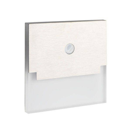 Kanlux oczko ścienne schodowe LED z czujnikiem ruchu Sabik 0,8W 13lm 3000K stalowe 27374