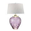 Quintiesse lampka biurkowa Samara 2xE27 + GU10 srebrno/fioletowa Ø51cm QN-SAMARA-TL-LRG-PLM