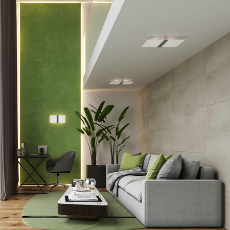 Sollux plafon Azalia 2xG9 biały/chrom SL.1007