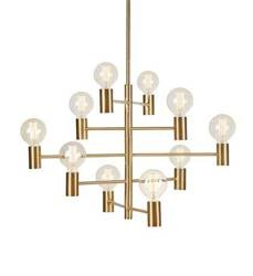 Markslojd żyrandol / lampa wisząca Paris 10L 10xE27 ciemny mosiężna 108117