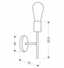 Candellux kinkiet Crespilo E27 czarno/złoty 21-01252