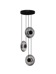 Luces Exclusivas lampa wisząca LED Huacaraje ściemnialna Ø 35 cm 24W 660lm 3000K IP20 czarna LE44829