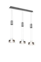 Trio lampa wisząca LED Franklin 3x(9W 1050lm 3000K) 27W 3150lm nikiel 326510307