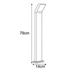Kaja lampa stojąca zewnętrzna LED Vidar 12W 550lm 4000K czarno/biała IP54 79cm K-8148