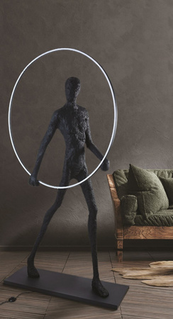 Azzardo lampa podłogowa LED Atlas A 30W 2000lm 3000K czarno/biała 214cm AZ4984