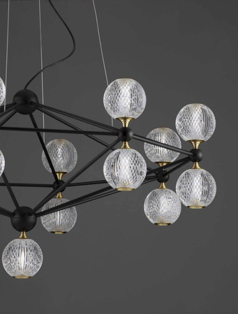 Luces Exclusivas żyrandol / lampa wisząca LED Boya 71,4W 4491lm 3200K czarna LE42740