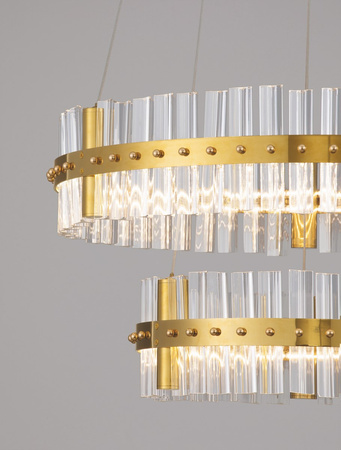 Luces Exclusivas lampa wisząca LED Mayo ściemnialna Ø 60 cm 67W 5709lm 3500K IP20 złota LE44226