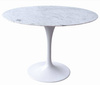 King Home stół Tulip Marble 120 biały blat okrągły marmurowy metal GT-09M.FI120