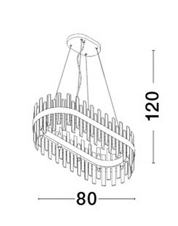 Luces Exclusivas lampa wisząca Cholula 10xG9 złota LE42909