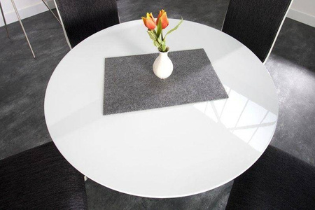 King Home stół Tulip Ø100 Premium blat MDF biały GT-09R.100