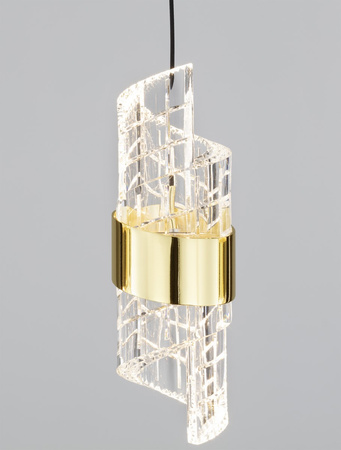 Luces Exclusivas lampa wisząca LED Paita 41W 3355lm 3000K IP20 czarno/złota LE44352