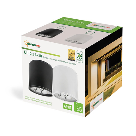 Spectrum plafon zewnętrzny Chloe GU10 biały IP65 SLIP005031